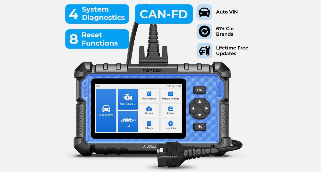 OBD Scanner - OBD2 - Auto Scanner - Auto uitlezen - Diagnose Apparatuur voor Auto's - Professioneel Scanner - Volledige Auto Diagnosetool met ABS, Airbag, Olie, EPB, DPF, TPMS, BMS Resets - Levenslang Gratis Updates
