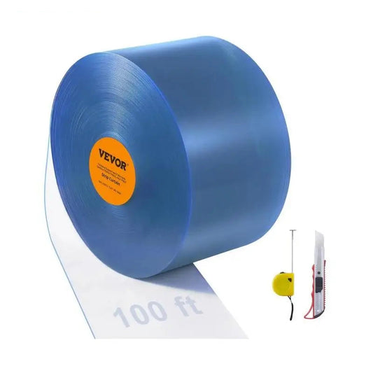 Strokengordijn - Vliegengordijn - Transparant Strokengordijn - Gordijnen - Deurgordijn - 100 x 12 in Ribbing - Winddicht PVC Gladde Rol - voor deuropening