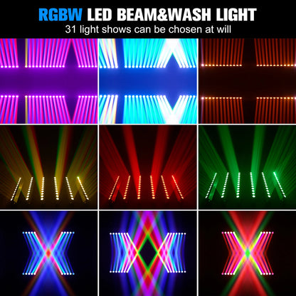 LED Wallwasher – Wall Washer Lamp – Podiumverlichting – DJ Licht – Feestverlichting – Set Van 2 – 180W RGBW 4in1 LED – DMX512 Geluidsgestuurd