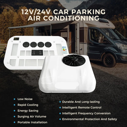 Dak Airconditioner - Air conditioning - Rooftop Airco - 12V Efficiënte Koeling - Caravan Airco - Met Afstandsbediening - voor Campers, RV’s & Trailers – Stille en Snel Koelende Parkeerairco