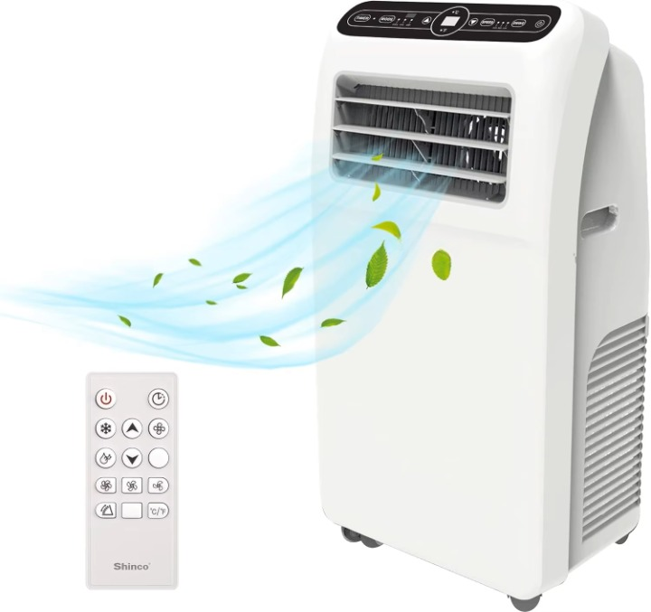 Mobiele Airco - Draagbare Airconditioning - Mini-Airconditioning - met Uitlaatslang - voor Koeling - Ventileren - Ontvochtigen - 12000 BTU - 3.5 kW - 30m² - 44.3 x 34 x 83 cm - Wit