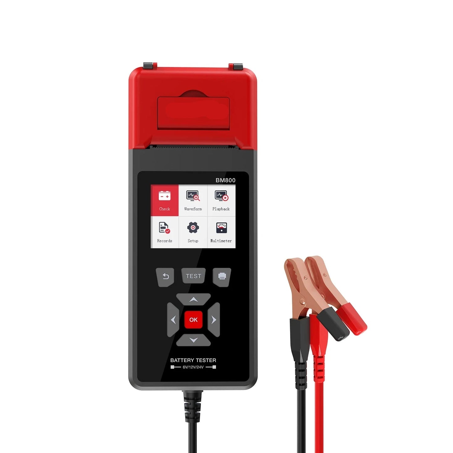 Professionele Auto Accutester – Batterijtester – Accu Analyzer – Laadsysteem Tester – Startvermogen Checker – Direct Printen – Kleurenscherm