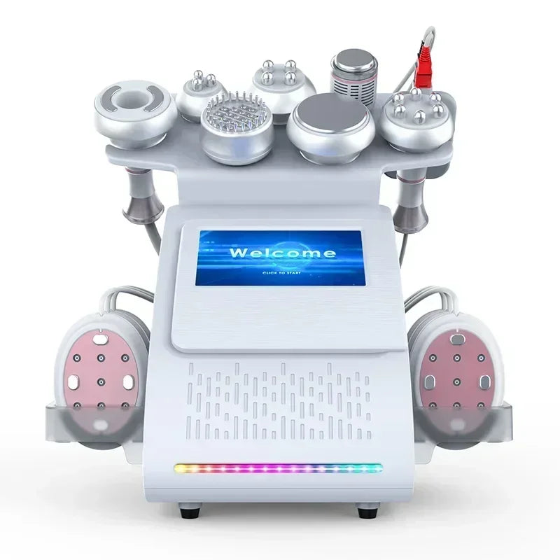 Multifunctionele Ultrasone Body Slimming Machine – Huidverzorgingsapparaat – Vetverbrander – Lichttherapie – Huidversteviger – 80 kHz Cavitatie – 7-Inch Touchscreen