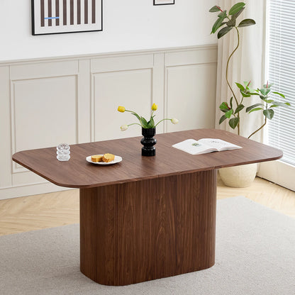 Eettafel – Dining Table – Tafel – Werkplek – Bureau – Donker Hout Kleur – 160x90 cm – MDF Met Houtnerf-Folie
