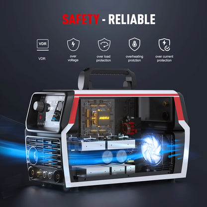 TIG Lasmachine – Multi-inverter – 10-in-1 Lasapparaat – MMA Lassen – Spotlassen – 4,3 Inch LCD-Scherm – Inverter Technologie