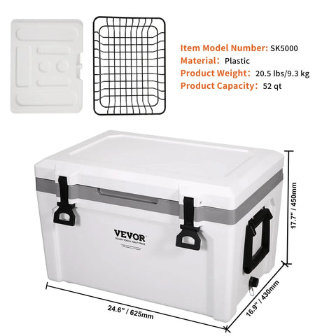 Koelbox - Koelers - Koelbox Auto - Koelbox - 52QT - Koelbox Klein - Grote Capaciteit Ijskast Koelbox - Familie Outdoor Camping Activiteiten