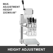 Vevor - Brandstempel - Hot Stamping Machine - Geschikt voor Hot Foil - Max 350 ℃ - 300W - 8x10cm platform - Instelbare temperatuur - Zilver - QUORE