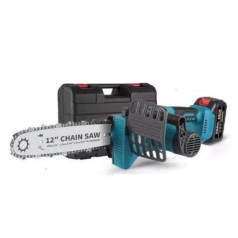 Newbeny Mini Kettingzaag - Incl. 1 Accu's - Snoeizaag - Takkenzaag - Inclusief Opbergkoffer - Met Accessoires - 12 Inch - Boomzaag - QUORE