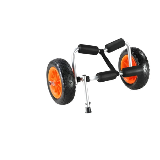 Vevor - Handtrailer Boot - Boottrailer Dolly - Dolly - Heavy Duty Kayak Cart - 250 lbs Laadvermogen - Opvouwbaar - Kano Trolley Cart 10'' Massieve Banden voor Kayaks Kano's - Zwart - QUORE