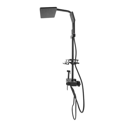 Douche - Regendouche - Douchewand - Douchekolom - Douchepanelen - Thermostatische Douchekraan Set - Slimme Digitale Display Douche met Verstelbare Hoogte (85-120 cm) & 4 Watermodi - Zwart