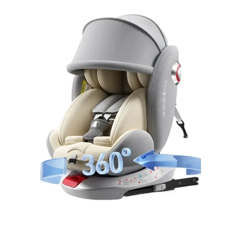 Kinderstoel Auto - Baby Autostoel - Kinderzitje - Autostoeltjes - ISOFIX Autostoel 0-36kg - Veiligheidsstoel - voor Baby en Kind - Verstelbare - 360° Draaibaar - Gebroken Wit