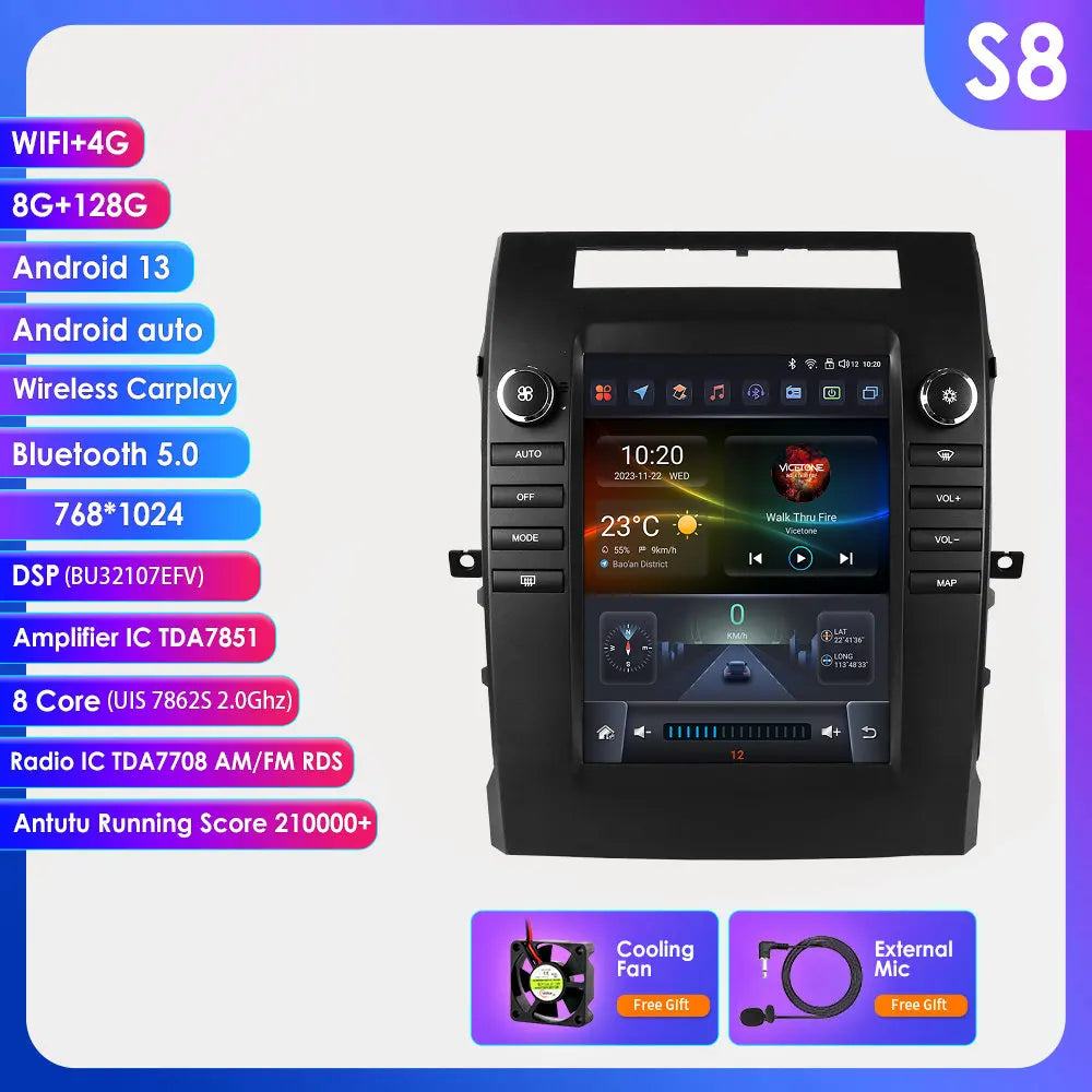 Autoradio Toyota Verso – Multimedia Speler – 2DIN Systeem – Android 13 Autoradio – 9,7 Inch Touchscreen – 360 Graden Camera – Snelle 8-Core Processor