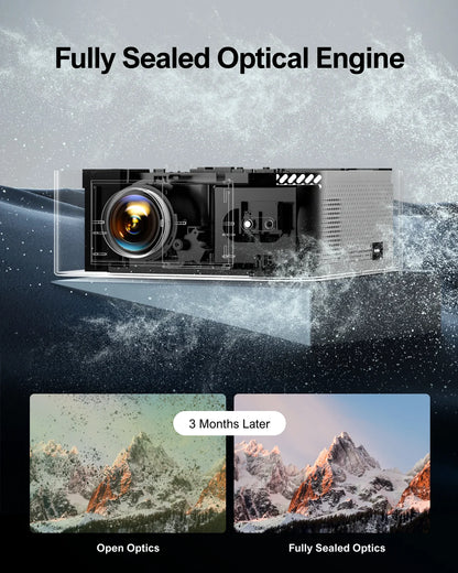 Mini Beamer - Projector - Digitale Beamer - Draagbaar - 1080P - Met Autofocus - 700 ANSI - 2 x USB 2.0 - HDMI - AV - DC - WiFi - Bluetooth - 90W - Zwart