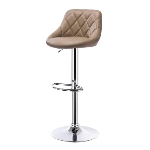 Adjustable Bar Stool - Bar Stool - Bar Stools with Backrest - Footrest - Chrome Steel - Ergonomic Design - Black Velvet