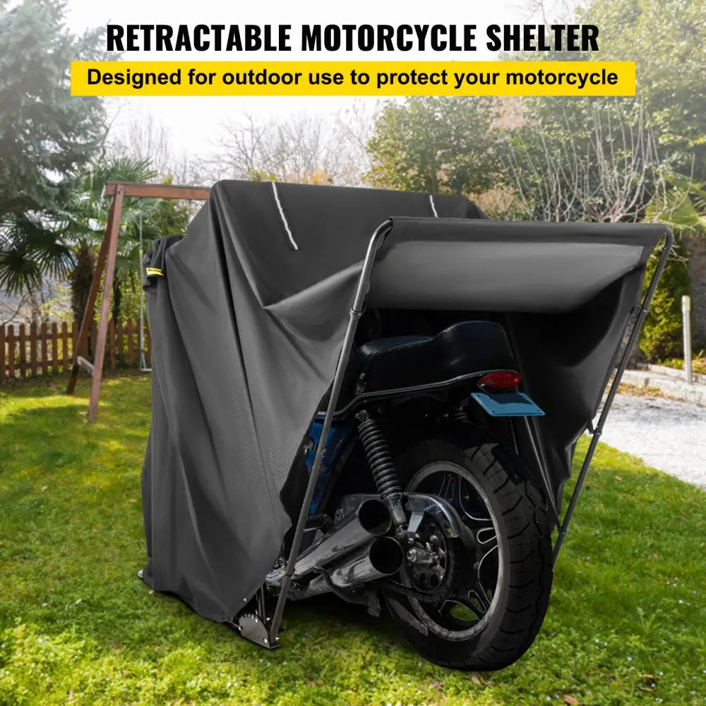 Motorhoes - Scooterhoes - Waterdicht - Geschikt voor Binnen en Buiten - Polyester Oxford Fietsopslaghoes - voor Bescherming van Motorrijders en Fietsen - 106 x 41,3 x 62,9inch