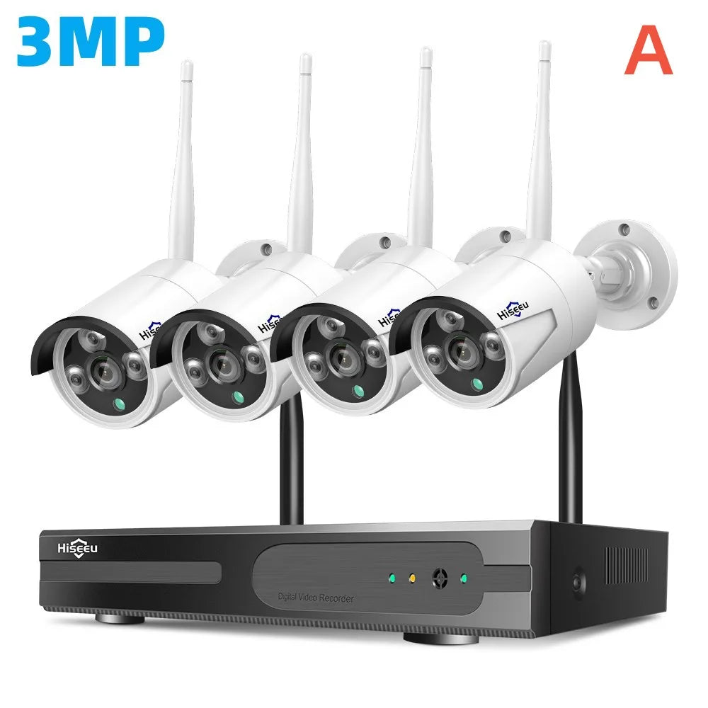 Beveiligingscamera – Bewakingscamera – IP-camera – CCTV-camera – Draadloze Wifi Kamera – 3MP Resolutie – Bewegingsdetectie met Automatische Tracking - QUORE