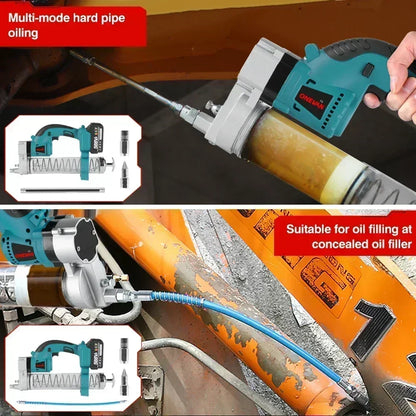 Vetspuit - met Accu - Elektrische - Draadloze - Pomp - Patroon - Oplaadbaar - 10000PSI - Hoge Druk - 960W - 18V - Brushless Motor - met Werkverlichting - Inclusief Opbergkoffer - Zonder Accu
