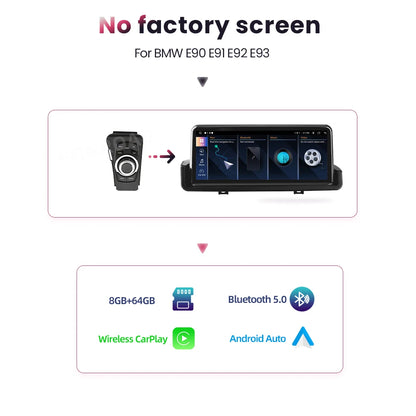 Android Multimedia Speler – Auto Radio – Infotainmentsysteem – Touchscreen Navigatie – Multimedia Speler – Draadloos CarPlay – Android Auto – 10,25 Inch Scherm – 8GB RAM 64GB Opslag