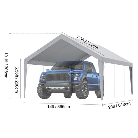 Garagetent - Tent - Partytent - Carport Tent - Carport Tent - Garagetent - Vervangende Garagetent - 7,5inch - Heavy-Duty Waterdicht & UV Beschermd