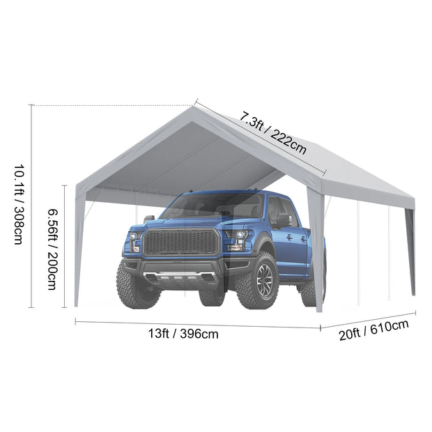 Garagetent - Tent - Partytent - Carport Tent - Carport Tent - Garagetent - Vervangende Garagetent - 7,5inch - Heavy-Duty Waterdicht & UV Beschermd