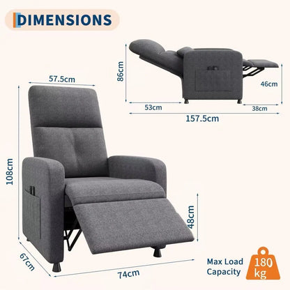 Massagestoel – Massagefauteuil – Relaxstoel – Zitstoel – Elektrische Verstelbare Stoel – Verwarmingsfunctie – Comfortabele Single Sofa