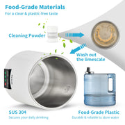 Water Filter - Water Distiller - Water Filter Survival - Water Distiller - Water Purifier - Distilled Water Maker - 0-99H Timing - Set Temperature - Display - 304 Stainless Steel Countertop Distiller - White
