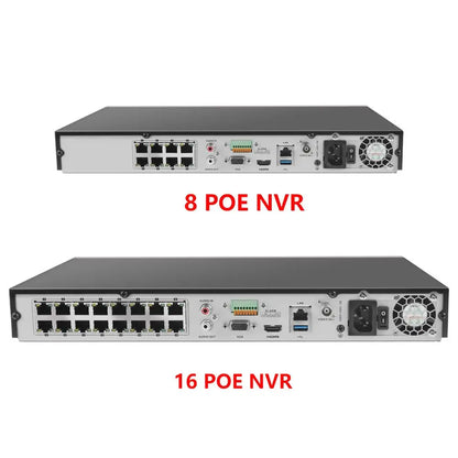 Netwerk Video Recorder – NVR Beveiligingssysteem – DVR Recorder – CCTV Recorder – PoE NVR – 16 Kanalen – 8K Videoresolutie – Onafhankelijke HDMI & VGA Output