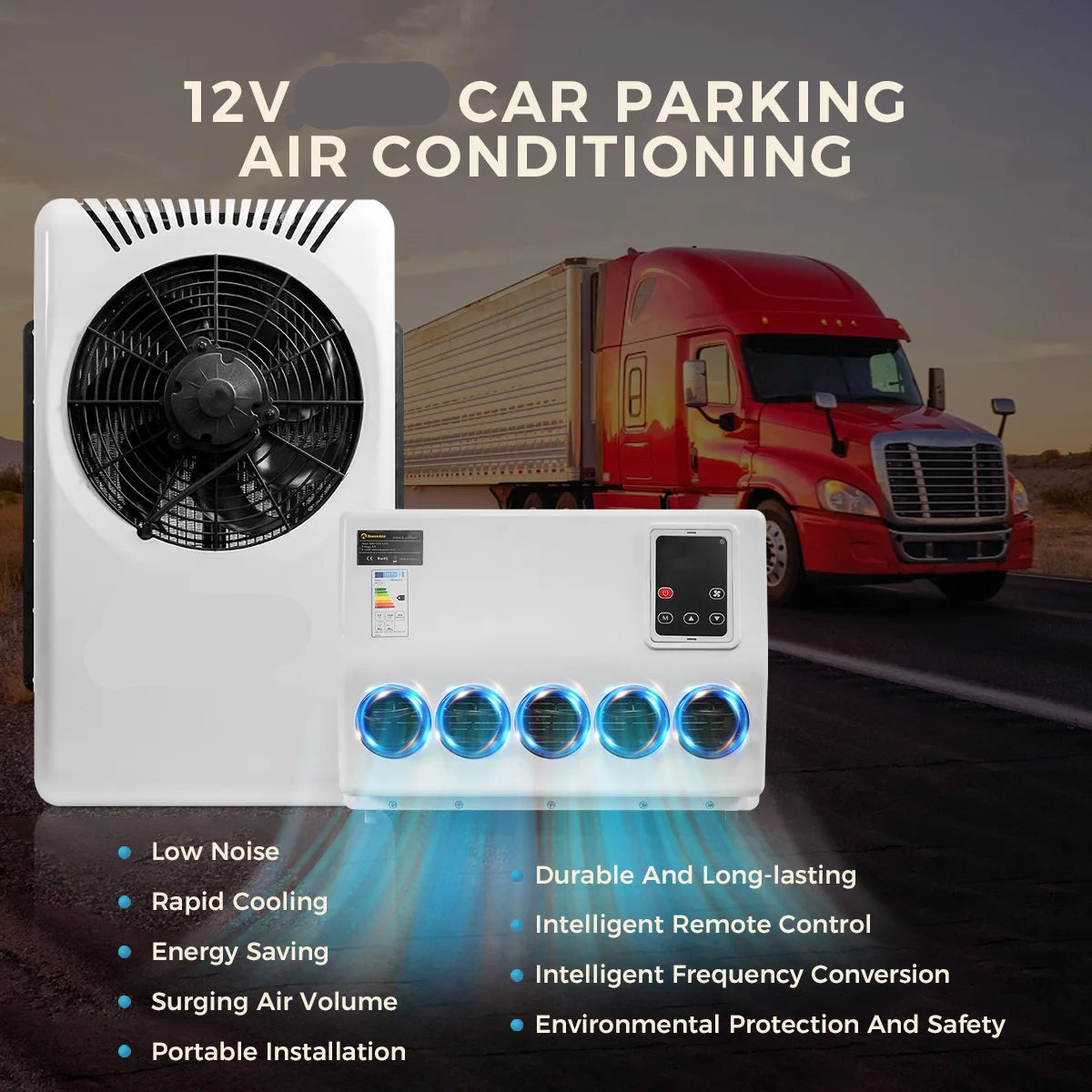 Elektrische Dakairconditioning – Dakairco – Camper Airco – Vrachtwagen Koeling – 12V Aansluiting – Stil <55 dB - QUORE