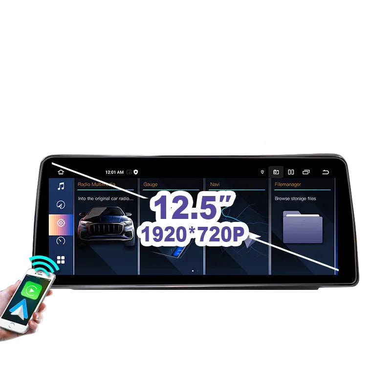 12,5” Android Autoradio – Multimedia Systeem – Touchscreen Unit – Carplay Interface – Navigatie Radio – Draadloos Carplay & Android Auto – 8GB RAM & 256GB Opslag - QUORE