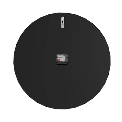 Ronde Wandklok – Kristallen Klok – Spiegelklok – Diamant Effect Klok – Zilveren Wandklok – Quartz Uurwerk – 60 cm Diameter