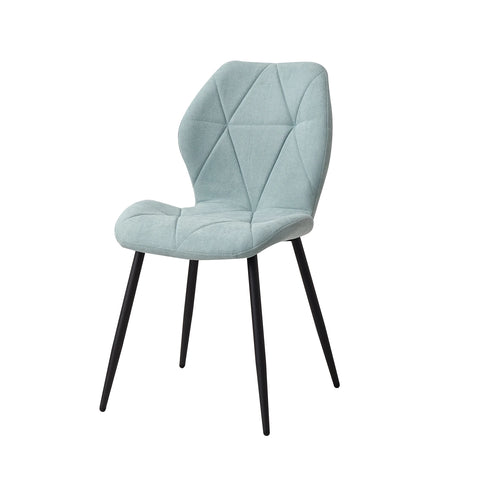 Dining Chairs - Chair - Dining Chair - Set of 4 - Upholstered - Soft Linen - Velvet Seat - Ergonomic - Metal Legs - Comfortable and Stylish - 42cm x 48cm x 86cm - Mint