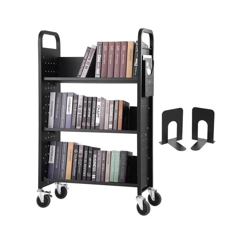 Boekenkasten - Boekenplank - Opbergrek Organisator - 4-Tier - Houten Boekenplank - Zes-Layer Sling Boekenkast - voor Kinderkamer Speelkamer Kleuterschool Kinderdagverblijf - Boek - Zwart