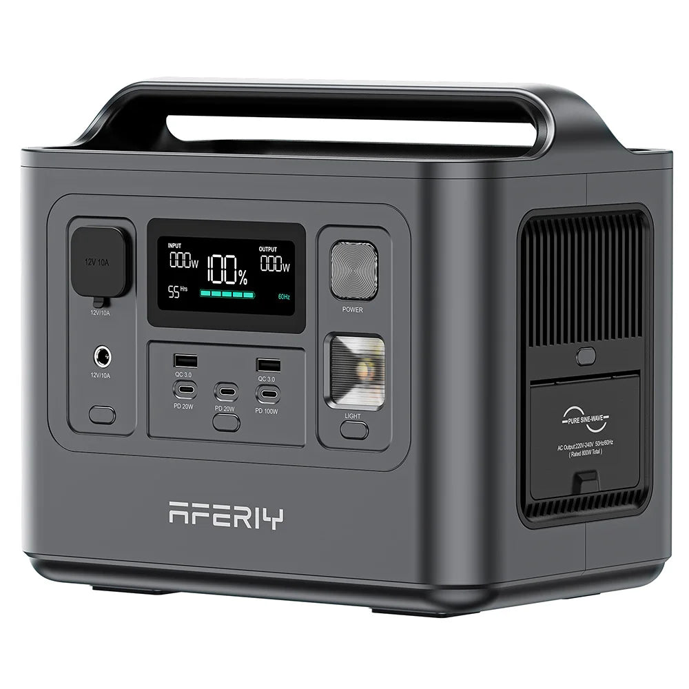 Draagbare Powerstation – Mobiele Generator – Outdoor Accu – Noodstroomvoorziening – Camping Batterij – 512 Wh Capaciteit – Snelle Oplaadtijd 1,5 Uur