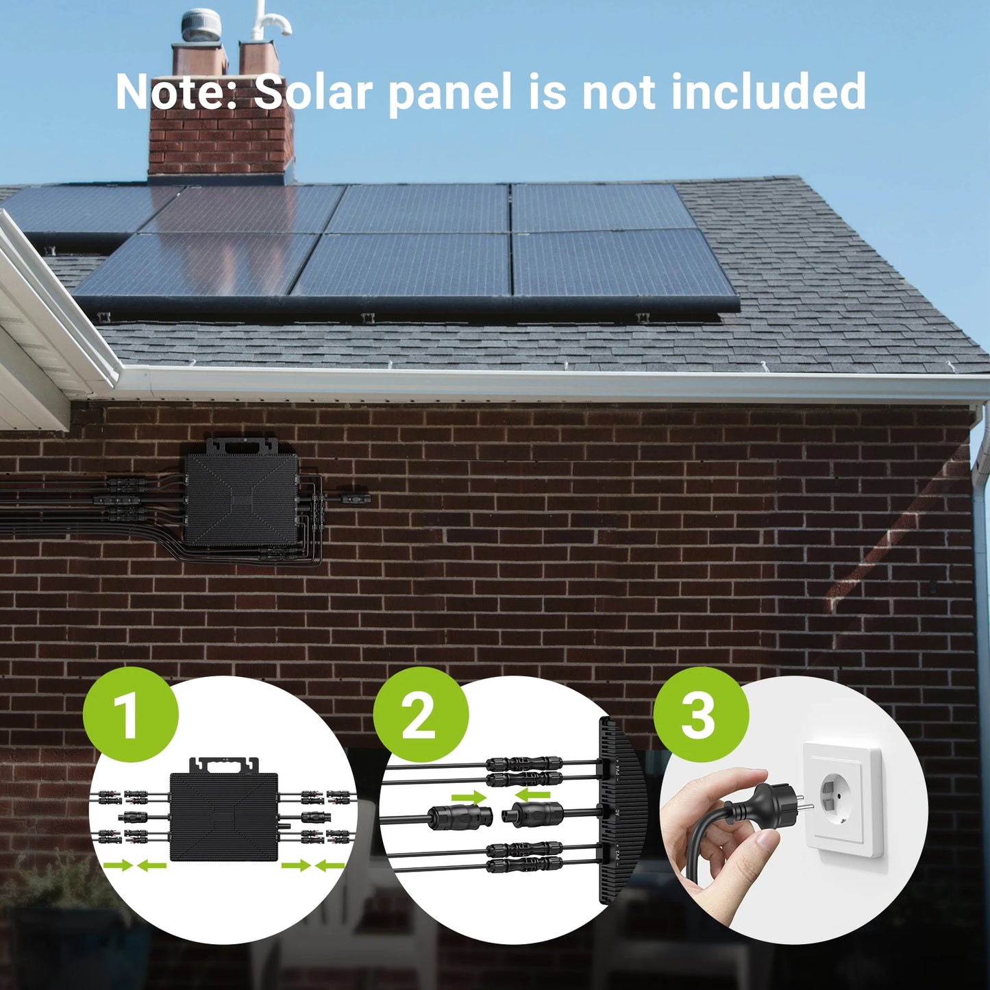 Micro-Omvormer 2000W – Zonnestroomomvormer – Solar Inverter – Netgekoppelde Omvormer – Balkon Solar Systeem – 4 MPPT Ingangen – IP67 Waterdicht – WiFi Monitoring – 230V Output