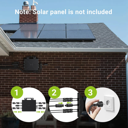 Micro-Omvormer 2000W – Zonnestroomomvormer – Solar Inverter – Netgekoppelde Omvormer – Balkon Solar Systeem – 4 MPPT Ingangen – IP67 Waterdicht – WiFi Monitoring – 230V Output
