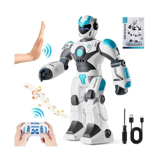 Robot Speelgoed - Robot - Robot Speelgoed Jongens - Mechanische Gevechtspolitie - Vroege Educatie - Intelligente Robot Elektrisch Zingen Dansen - Stem Commando - Goed als Verjaardagscadeau voor Kinderen