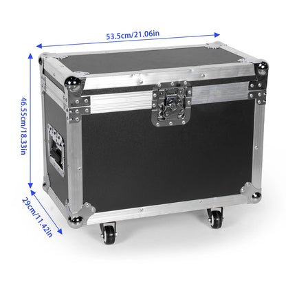 Moving Head Lights – Beamlights – Podiumverlichting – DJ Verlichting – Showverlichting – Set van 2 met Flightcase – 150W LED COB met 18 Prisma’s en DMX512 Controle - QUORE