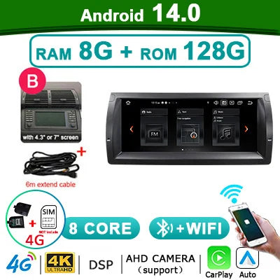 Autoradio – Car Stereo – Multimedia Speler – Navigatiesysteem – Auto Radio – 10,25” Touchscreen – Android 14 – Wireless CarPlay - QUORE
