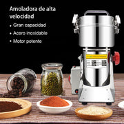 Graanmolen Elektrisch - Professionele - 700G - Kruiden maler - Sprice Grinder - Kruidenmolen - 304 Roestvrij Staal- 2500W - 220V -  26000RPM - Zilver