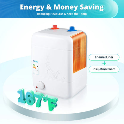 8L Electric Hot Water Storage Tank Water Heater Boiler Under Sink Kitchen 1.5KW - QUORE