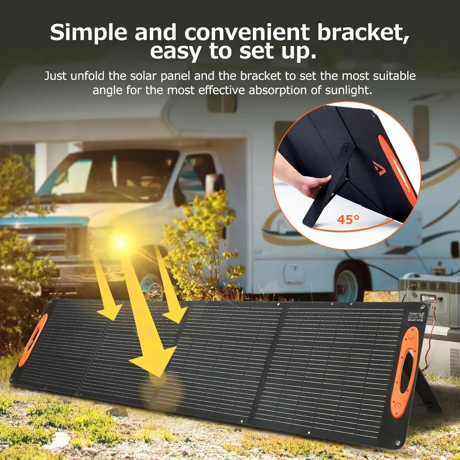 Zonnepaneel – Opvouwbaar Zonnepaneel – Draagbaar Paneel – Mobiel Solar – Outdoor Zonne-energie – 210W Vermogen – Waterdicht IP68 - QUORE