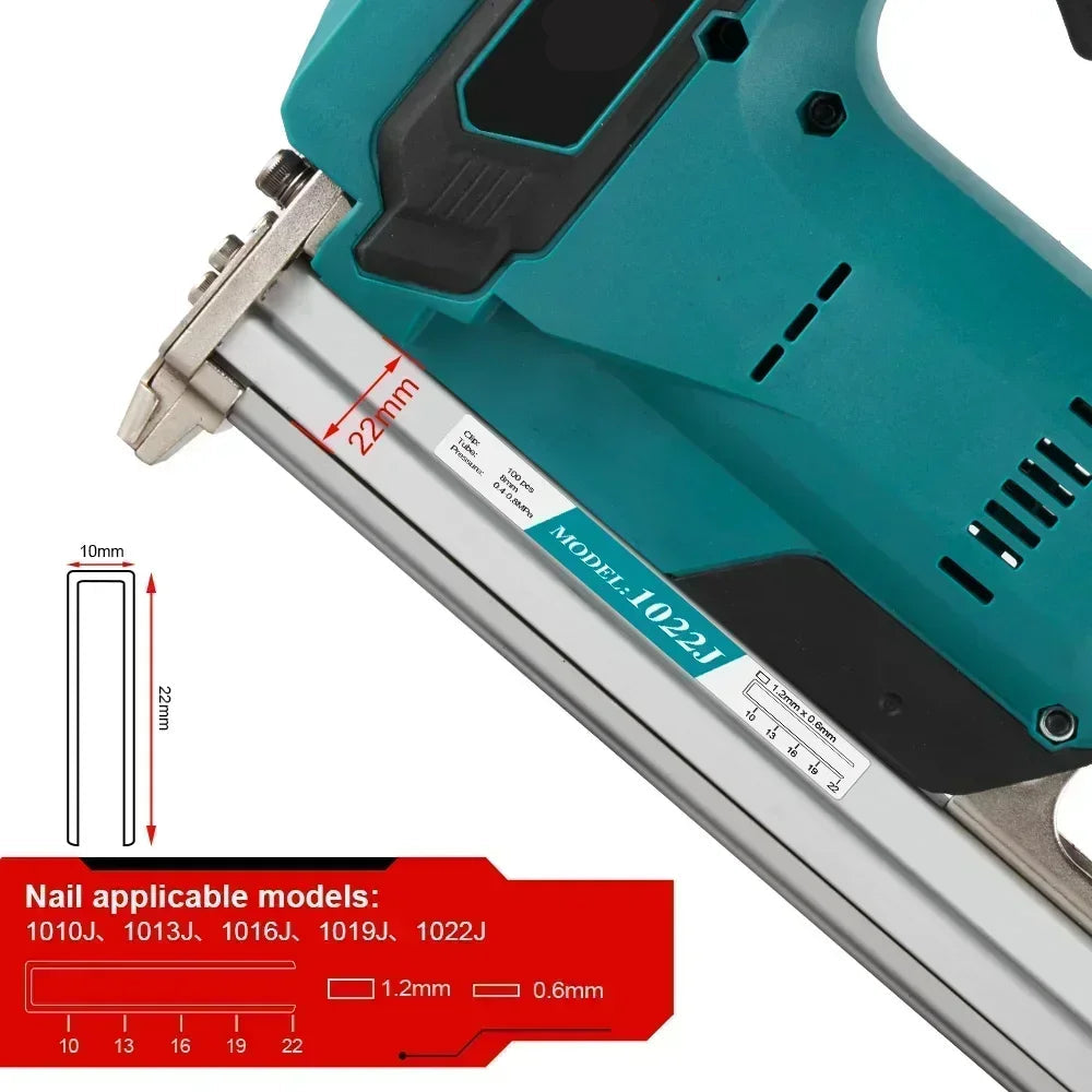 Elektrisch Spijkerpistool - Nietpistool - Handtacker - Snoerloos - 2-Gang - 18V Accu - Nagelpistool - Oplaadbare Accu - Borstelloos - Nagelpistool - Spijkermachine - 2 Accu - Groente - QUORE