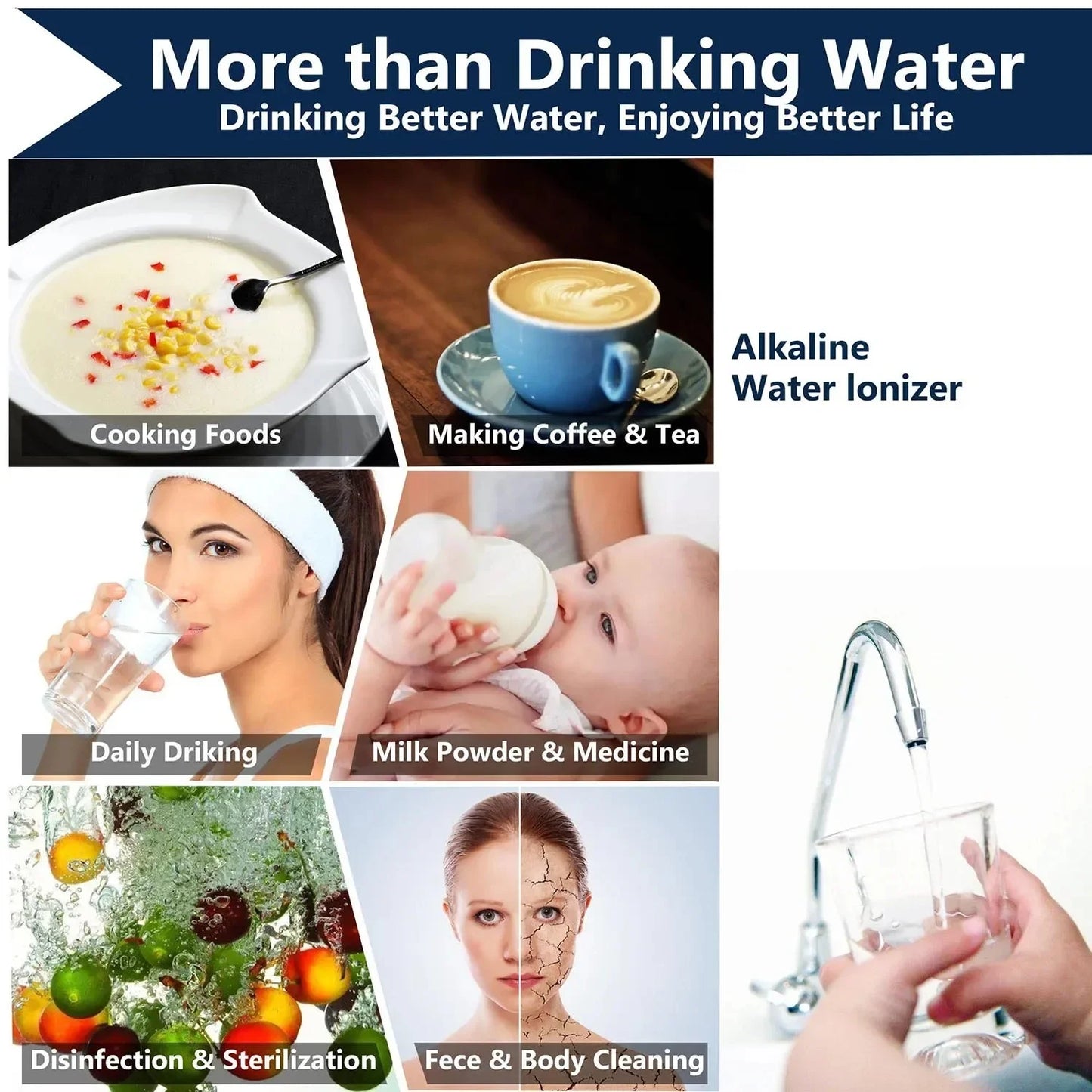 Waterzuiveringsmachine – Waterfilter – Kraanwater Reiniger – Drinkwater Filter – Titanium Elektrolyse – 2 Liter Per Minuut - QUORE
