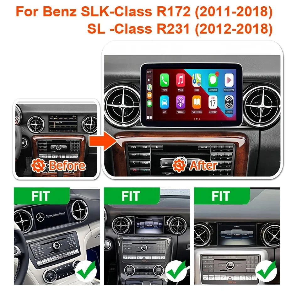 Multimedia Autoradio – CarPlay Android Auto – GPS Navigatie Speler – Touchscreen Dashboard – 9 Inch Scherm – Snapdragon 8-Core Processor – Android 13 Systeem