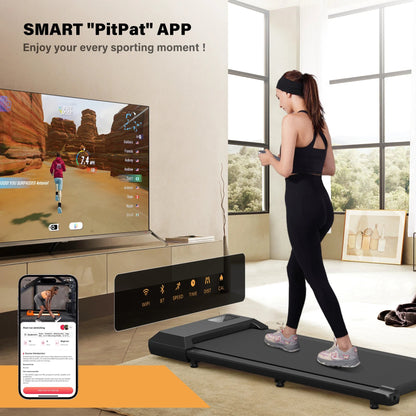 Loopband – Wandelband – Hardloopband – Walking Pad – Treadmill – Stil & Compact – 2,5 PK Motor met Antislip en Schokdemping - QUORE