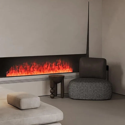 Waterdamp Haard – Sfeerverwarmer – Luchtbevochtiger – Decoratieve Haard – 3D Stoom Haard – 1000mm Inbouwvariant – Automatische Wateraanvulling – LED Vlammen Effect