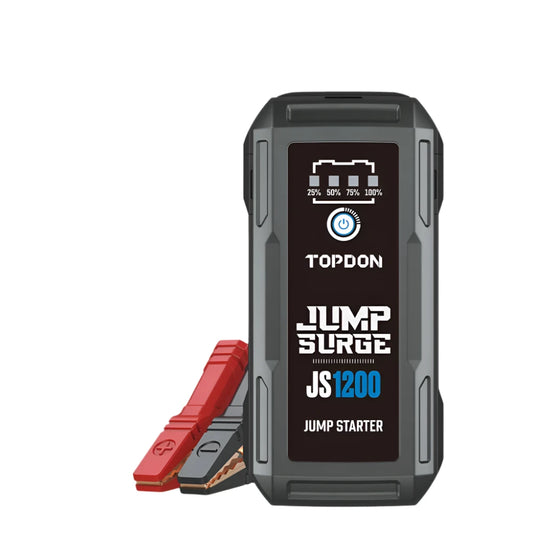 Jumpstarter - Jumpstarter for Car - Car Starting Device - 12V - 1200A - 10000mAh - IP64 - Jumpstarter with Powerbank - Smart - Jumpstarter - USB - Lighting - Cigarette Lighter - Black