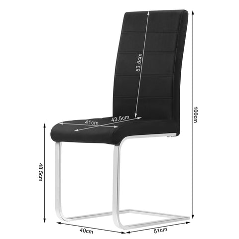 Eetkamerstoel - Eetkamerstoelen - Stoel - Ergonomische Stoel - 2 Stuks/Set - Gegalvaniseerd Metalen Frame - Hoge Rugleuning -  Donkergrijs Fluweel