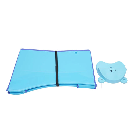 Portable Foldable Bathtub Adult Sauna Child Spa Bath Folding Bathtub Massage Blue - QUORE