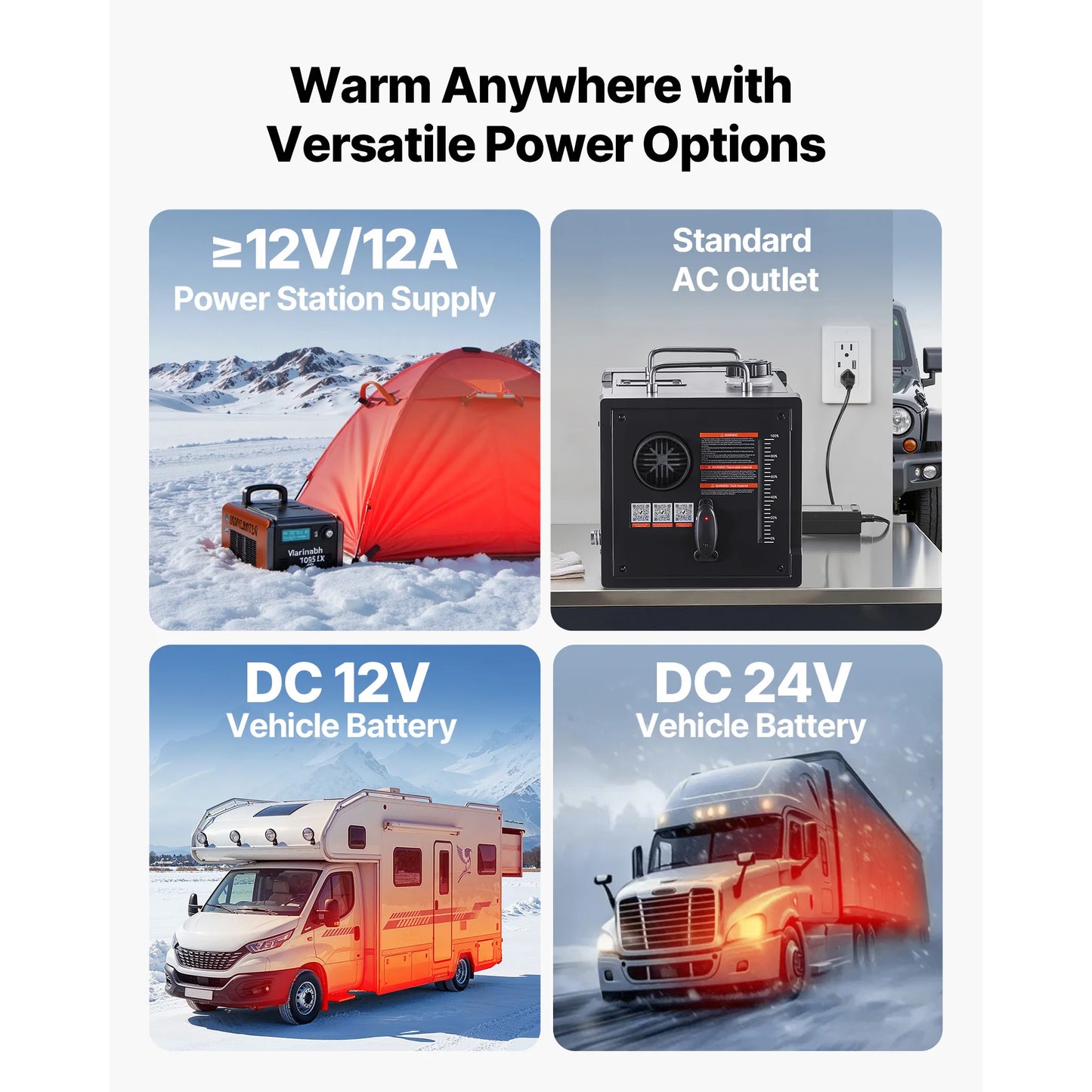 SucceBuy Diesel Heater 8KW DC 12/24V All in One Portable Diesel Air Heater with Bluetooth and LCD Car Heater Fit for Trucks Vans